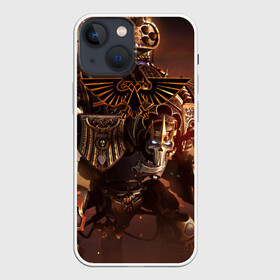 Чехол для iPhone 13 mini с принтом Warhammer ,  |  | Тематика изображения на принте: 40000 | 40k | fantasy | total | war | битва | вархаммер | войны | игра | молот | солдат | ультрамарины