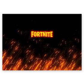 Поздравительная открытка с принтом FORTNITE FIRE , 100% бумага | плотность бумаги 280 г/м2, матовая, на обратной стороне линовка и место для марки
 | Тематика изображения на принте: 2019 | armor | armour | cybersport | esport | fire | fortnite | game | llama | logo | броня | игра | киберспорт | лама | симулятор строительства | строительство | фиолетовый | фирменные цвета | фортнайт