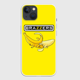 Чехол для iPhone 13 с принтом Brazzers ,  |  | brazzers | банан | бразерс | логотип | надпись | прикол | юмор