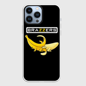 Чехол для iPhone 13 Pro Max с принтом Brazzers ,  |  | Тематика изображения на принте: brazzers | банан | бразерс | логотип | надпись | прикол | юмор