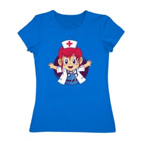 Женская футболка хлопок с принтом Врач , 100% хлопок | прямой крой, круглый вырез горловины, длина до линии бедер, слегка спущенное плечо | аниме | врач | врачи | медсестра | медсестры