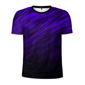 Мужская футболка 3D спортивная с принтом ШТРИХИ , 100% полиэстер с улучшенными характеристиками | приталенный силуэт, круглая горловина, широкие плечи, сужается к линии бедра | abstraction | color | line | stripes | texture | абстракция | линии | полосы | текстура | фиолетовый | штрихи