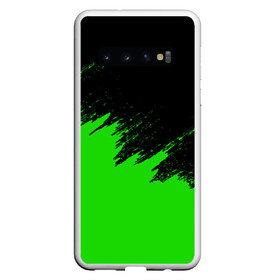 Чехол для Samsung Galaxy S10 с принтом КРАСКА И НИЧЕГО ЛИШНЕГО! , Силикон | Область печати: задняя сторона чехла, без боковых панелей | Тематика изображения на принте: color | dirty | green | texture | yellow.paints | брызги | брызги красок | желтый | зеленый | краски | текстура