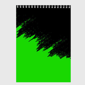 Скетчбук с принтом КРАСКА И НИЧЕГО ЛИШНЕГО! , 100% бумага
 | 48 листов, плотность листов — 100 г/м2, плотность картонной обложки — 250 г/м2. Листы скреплены сверху удобной пружинной спиралью | Тематика изображения на принте: color | dirty | green | texture | yellow.paints | брызги | брызги красок | желтый | зеленый | краски | текстура