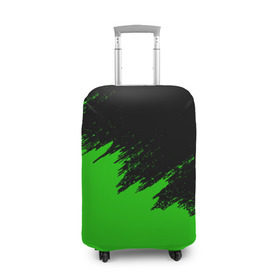 Чехол для чемодана 3D с принтом КРАСКА И НИЧЕГО ЛИШНЕГО! , 86% полиэфир, 14% спандекс | двустороннее нанесение принта, прорези для ручек и колес | color | dirty | green | texture | yellow.paints | брызги | брызги красок | желтый | зеленый | краски | текстура