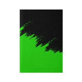 Обложка для паспорта матовая кожа с принтом КРАСКА И НИЧЕГО ЛИШНЕГО! , натуральная матовая кожа | размер 19,3 х 13,7 см; прозрачные пластиковые крепления | Тематика изображения на принте: color | dirty | green | texture | yellow.paints | брызги | брызги красок | желтый | зеленый | краски | текстура