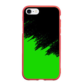 Чехол для iPhone 7/8 матовый с принтом КРАСКА И НИЧЕГО ЛИШНЕГО! , Силикон | Область печати: задняя сторона чехла, без боковых панелей | color | dirty | green | texture | yellow.paints | брызги | брызги красок | желтый | зеленый | краски | текстура