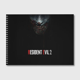 Альбом для рисования с принтом Resident Evil 2 , 100% бумага
 | матовая бумага, плотность 200 мг. | 2 | 2019 | dark | evil | game | horror | resident | zombie | зомби | зубы | игра | кровь | лого | обитель зла | ужас