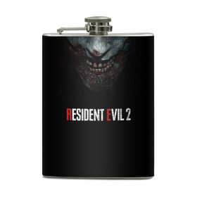 Фляга с принтом Resident Evil 2 , металлический корпус | емкость 0,22 л, размер 125 х 94 мм. Виниловая наклейка запечатывается полностью | 2 | 2019 | dark | evil | game | horror | resident | zombie | зомби | зубы | игра | кровь | лого | обитель зла | ужас