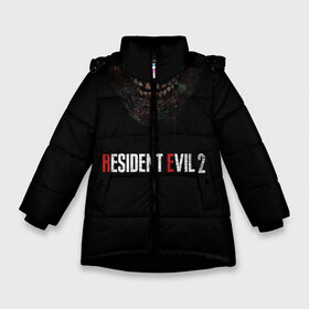Зимняя куртка для девочек 3D с принтом Resident Evil 2 , ткань верха — 100% полиэстер; подклад — 100% полиэстер, утеплитель — 100% полиэстер. | длина ниже бедра, удлиненная спинка, воротник стойка и отстегивающийся капюшон. Есть боковые карманы с листочкой на кнопках, утяжки по низу изделия и внутренний карман на молнии. 

Предусмотрены светоотражающий принт на спинке, радужный светоотражающий элемент на пуллере молнии и на резинке для утяжки. | 2 | 2019 | dark | evil | game | horror | resident | zombie | зомби | зубы | игра | кровь | лого | обитель зла | ужас