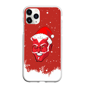 Чехол для iPhone 11 Pro матовый с принтом Сатана Санта , Силикон |  | Тематика изображения на принте: 2019 |  снег | агрессивный санта | дед мороз | демон | дьявол | злой санта | злость | новогодний | новый год | новый год 2019 | опасность | санта | сантасатана | сатана | снежинки