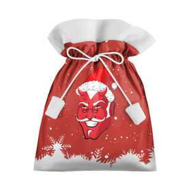 Подарочный 3D мешок с принтом Сатана Санта , 100% полиэстер | Размер: 29*39 см | Тематика изображения на принте: 2019 |  снег | агрессивный санта | дед мороз | демон | дьявол | злой санта | злость | новогодний | новый год | новый год 2019 | опасность | санта | сантасатана | сатана | снежинки