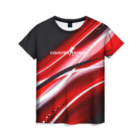 Женская футболка 3D с принтом cs go:Red Line 2019 , 100% полиэфир ( синтетическое хлопкоподобное полотно) | прямой крой, круглый вырез горловины, длина до линии бедер | 