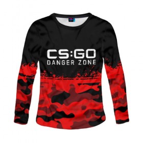 Женский лонгслив 3D с принтом CS:GO - Danger Zone , 100% полиэстер | длинные рукава, круглый вырез горловины, полуприлегающий силуэт | asiimov | beast | counter | counter strike | counterstrike | cs go | cs:go | csgo | danger | global | hyper | offensive | strike | zone | азимов | гоу | контер | контр | контра | контрстрайк | страйк | сы пщ