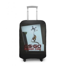 Чехол для чемодана 3D с принтом CS:GO - Danger Zone , 86% полиэфир, 14% спандекс | двустороннее нанесение принта, прорези для ручек и колес | 