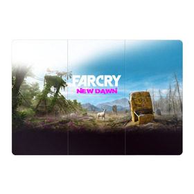 Магнитный плакат 3Х2 с принтом FAR CRY NEW DAWN , Полимерный материал с магнитным слоем | 6 деталей размером 9*9 см | action | far cry | far cry new dawn | game | gamer | montana | player | shooter | usa | врата эдема | знак | игра | культ | секта | символ | символика | шутер | эдем