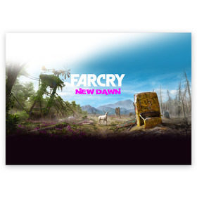 Поздравительная открытка с принтом FAR CRY NEW DAWN , 100% бумага | плотность бумаги 280 г/м2, матовая, на обратной стороне линовка и место для марки
 | Тематика изображения на принте: action | far cry | far cry new dawn | game | gamer | montana | player | shooter | usa | врата эдема | знак | игра | культ | секта | символ | символика | шутер | эдем