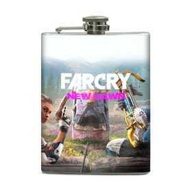 Фляга с принтом FAR CRY NEW DAWN , металлический корпус | емкость 0,22 л, размер 125 х 94 мм. Виниловая наклейка запечатывается полностью | Тематика изображения на принте: 