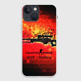 Чехол для iPhone 13 mini с принтом cs go:AWP:Red Line ,  |  | awp | counter strike | cyber sport | game | howl | skin | sport | авп | вой | игры | скин