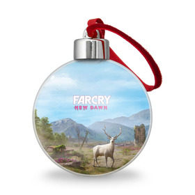 Ёлочный шар с принтом Far Cry New Dawn , Пластик | Диаметр: 77 мм | action adventure | county | cry | dawn | far | farcry | highwaymen | hope | lo | mickey | montana | new | newdawn | sisters | twin | близнецы | боевик | лу | микки | приключение | хайвеймен