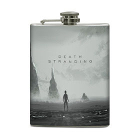 Фляга с принтом DEATH STRANDING , металлический корпус | емкость 0,22 л, размер 125 х 94 мм. Виниловая наклейка запечатывается полностью | Тематика изображения на принте: bridges | death stranding | game | hideo kojima | kojima productions | man | norman reedus | scar | sony interactive entertainment | suit | tie | игры | кодзима