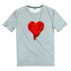 Мужская футболка 3D с принтом Kanye West Heartbreak , 100% полиэфир | прямой крой, круглый вырез горловины, длина до линии бедер | kanye | kanye west | yandhi | кани | кани вест | кани вэст | янди