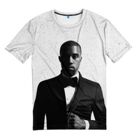 Мужская футболка 3D с принтом Kanye West Halftone , 100% полиэфир | прямой крой, круглый вырез горловины, длина до линии бедер | kanye | kanye west | yandhi | кани | кани вест | кани вэст | янди