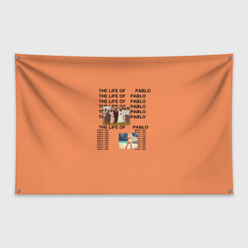 Флаг-баннер с принтом Kanye West PABLO , 100% полиэстер | размер 67 х 109 см, плотность ткани — 95 г/м2; по краям флага есть четыре люверса для крепления | kanye | kanye west | yandhi | кани | кани вест | кани вэст | янди