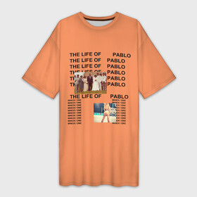 Платье-футболка 3D с принтом Kanye West PABLO ,  |  | kanye | kanye west | yandhi | кани | кани вест | кани вэст | янди