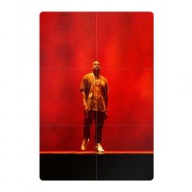 Магнитный плакат 2Х3 с принтом Kanye West Red On Stage , Полимерный материал с магнитным слоем | 6 деталей размером 9*9 см | 