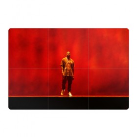 Магнитный плакат 3Х2 с принтом Kanye West Red On Stage , Полимерный материал с магнитным слоем | 6 деталей размером 9*9 см | 