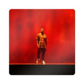 Магнит виниловый Квадрат с принтом Kanye West Red On Stage , полимерный материал с магнитным слоем | размер 9*9 см, закругленные углы | 