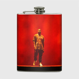 Фляга с принтом Kanye West Red On Stage , металлический корпус | емкость 0,22 л, размер 125 х 94 мм. Виниловая наклейка запечатывается полностью | 
