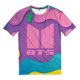 Мужская футболка 3D с принтом BTS , 100% полиэфир | прямой крой, круглый вырез горловины, длина до линии бедер | bangtan boys | j hope | jimin | jin | jungkook | k pop | rm | suga | v | бтс | кей | поп