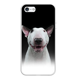 Чехол для iPhone 5/5S матовый с принтом Oh snap! , Силикон | Область печати: задняя сторона чехла, без боковых панелей | Тематика изображения на принте: bull terrier | dog |   | бультерьер | собака