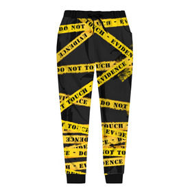 Женские брюки 3D с принтом Улика - не трогать , полиэстер 100% | прямой крой, два кармана без застежек по бокам, с мягкой трикотажной резинкой на поясе и по низу штанин. В поясе для дополнительного комфорта — широкие завязки | art | black | dark | evidence | fashion | graffiti | paint | stripes | texture | underground | yellow | желтый | краска | лента | опечатано | преступление | улика | черный