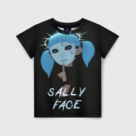 Детская футболка 3D с принтом Sally Face (6) , 100% гипоаллергенный полиэфир | прямой крой, круглый вырез горловины, длина до линии бедер, чуть спущенное плечо, ткань немного тянется | face | fisher | larry johnson | mask | sally | sally face | sally fisher | демоны | духи | маска | призраки | салли | салли фейс | салли фишер | фейс