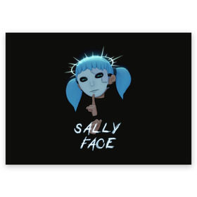 Поздравительная открытка с принтом Sally Face (6) , 100% бумага | плотность бумаги 280 г/м2, матовая, на обратной стороне линовка и место для марки
 | face | fisher | larry johnson | mask | sally | sally face | sally fisher | демоны | духи | маска | призраки | салли | салли фейс | салли фишер | фейс