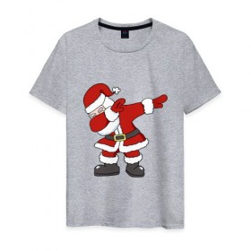 Мужская футболка хлопок с принтом DAB Santa , 100% хлопок | прямой крой, круглый вырез горловины, длина до линии бедер, слегка спущенное плечо. | Тематика изображения на принте: 