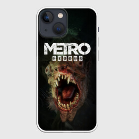 Чехол для iPhone 13 mini с принтом Metro Exodus ,  |  | 2019 | 2033 | exodus | game | logo | metro | апокалипсис | герой | зубы | игра | исход | лого | метро | монстр | персонаж | сталкер