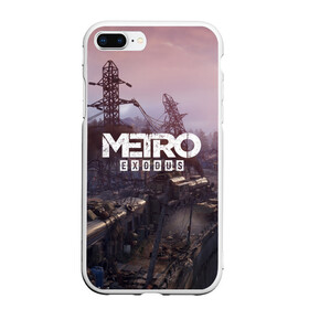 Чехол для iPhone 7Plus/8 Plus матовый с принтом Metro Exodus , Силикон | Область печати: задняя сторона чехла, без боковых панелей | 2019 | 2033 | exodus | game | logo | metro | апокалипсис | вышки | игра | исход | лого | локация | метро | пейзаж | скриншот | сталкер