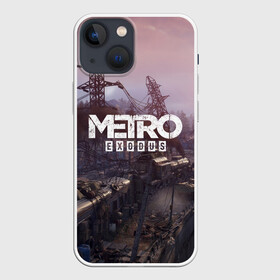 Чехол для iPhone 13 mini с принтом Metro Exodus ,  |  | 2019 | 2033 | exodus | game | logo | metro | апокалипсис | вышки | игра | исход | лого | локация | метро | пейзаж | скриншот | сталкер