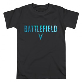 Мужская футболка хлопок с принтом Battlefield 5 , 100% хлопок | прямой крой, круглый вырез горловины, длина до линии бедер, слегка спущенное плечо. | 