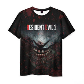 Мужская футболка 3D с принтом Resident Evil 2 Remake , 100% полиэфир | прямой крой, круглый вырез горловины, длина до линии бедер | 2019 | biohazard | blood | corporation | corps | evil | horror | remake | resident | survival | umbrella | zombie | амбрелла | выживание | зла | зомби | корпорация | кровь | обитель | ремейк | ужасы