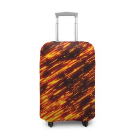 Чехол для чемодана 3D с принтом FIRESTORM , 86% полиэфир, 14% спандекс | двустороннее нанесение принта, прорези для ручек и колес | 