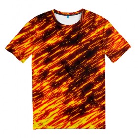 Мужская футболка 3D с принтом FIRESTORM , 100% полиэфир | прямой крой, круглый вырез горловины, длина до линии бедер | Тематика изображения на принте: 