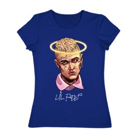 Женская футболка хлопок с принтом Лил Пип , 100% хлопок | прямой крой, круглый вырез горловины, длина до линии бедер, слегка спущенное плечо | lilpeep | лилпип