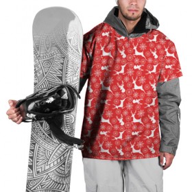 Накидка на куртку 3D с принтом Рождественские Олени , 100% полиэстер |  | Тематика изображения на принте: 