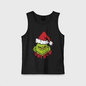 Детская майка хлопок с принтом Cristmas Grinch ,  |  | grinch | гринч | новый год | рождество