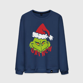 Мужской свитшот хлопок с принтом Cristmas Grinch , 100% хлопок |  | grinch | гринч | новый год | рождество